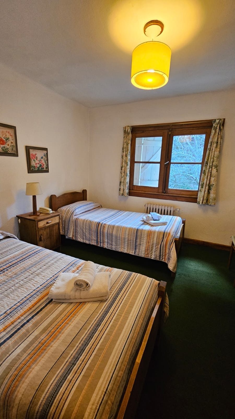 Habitación doble twin con vista al jardín